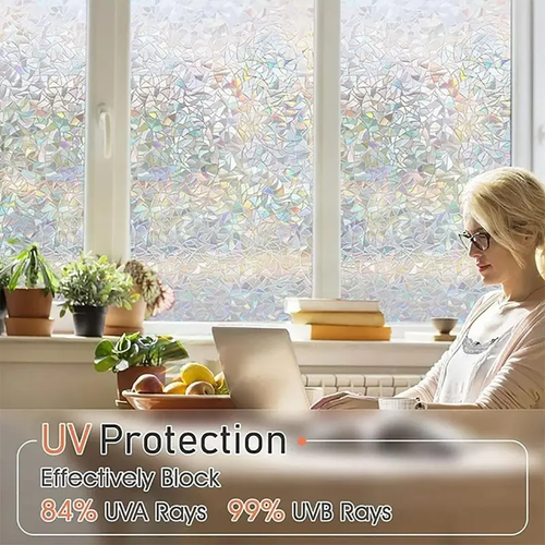 3D Privacy Rainbow Window Film – UV Protection & Style