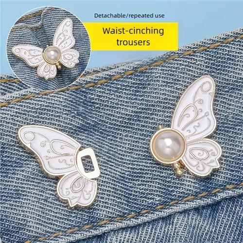 8Pcs Detachable Butterfly  Button Clip – No-Sew Perfect Fit Accessory