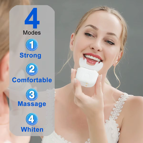 U-Shaped Electric Toothbrush ,Blue light whitening removes,360° deep clean,USB rechargeable and  waterproof,Hands-free automatic