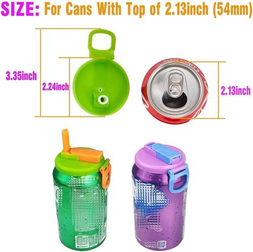 Leak-Proof Can Lid & Handle Set – Easy Grip for 12oz Cans