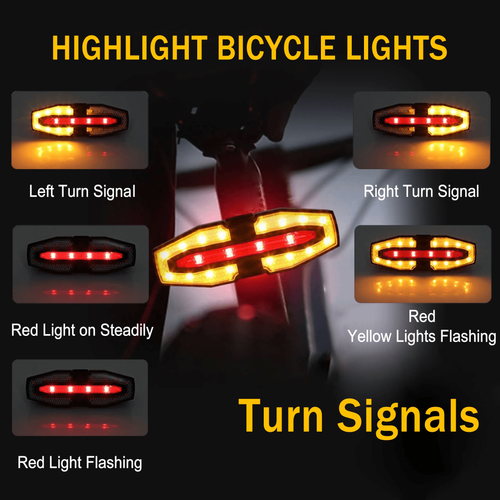 Bicycle Solar turn signal Taillight