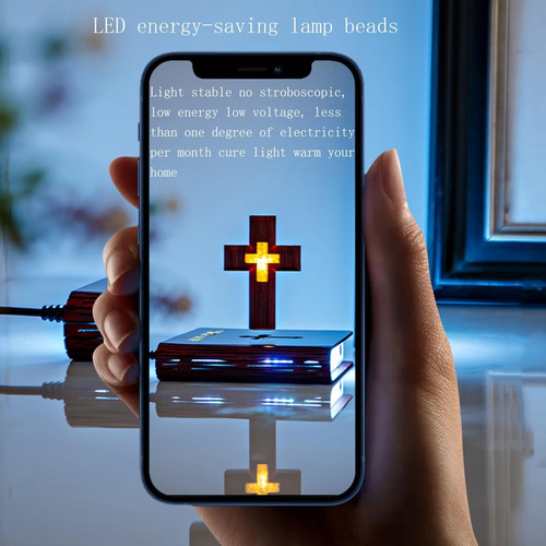 Magnetic Floating Cross Bible Night Light