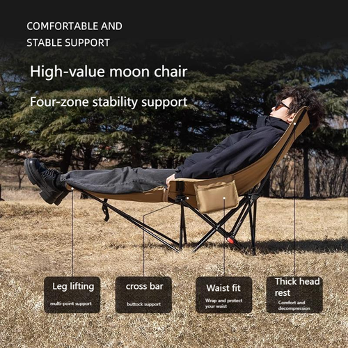 Premium Adjustable Foldable Lounge Chair with Side Pocket
