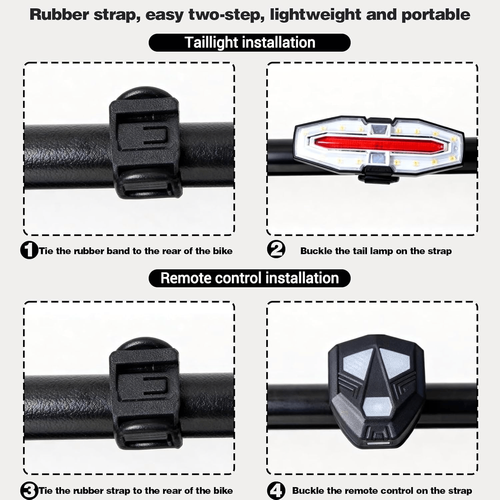 Bicycle Solar turn signal Taillight