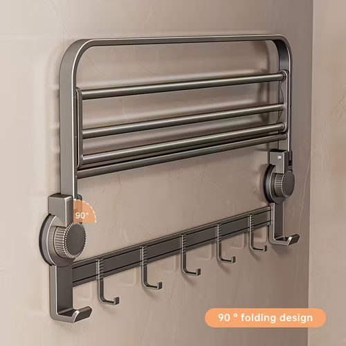 Musurjoy Modern Chrome Wall Mount Towel Rack