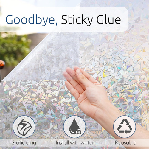 3D Privacy Rainbow Window Film – UV Protection & Style