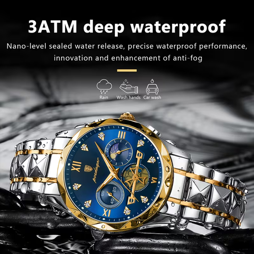Luxury Waterproof Stainless Steel Luminous Men's Watch