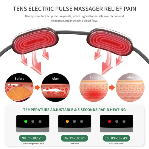 Smart Heated Neck Massager – Instant Pain Relief Anywhere