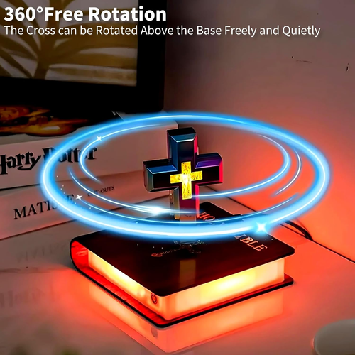 Magnetic Floating Cross Bible Night Light