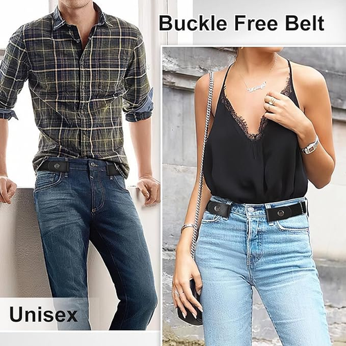 2pcs No Buckle Elastic Stretch Belt – Invisible Comfort for Everyday Wear