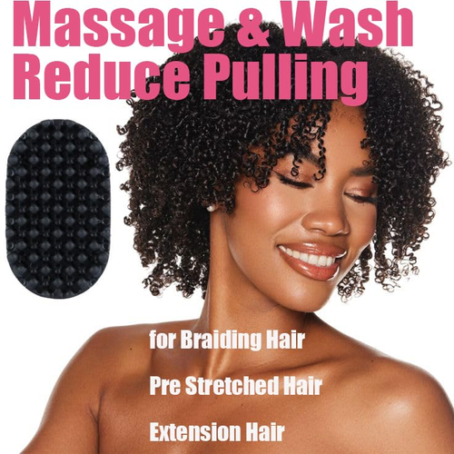 2-in-1 Massage & styling Brush– Gentle Care for African  4C Hair