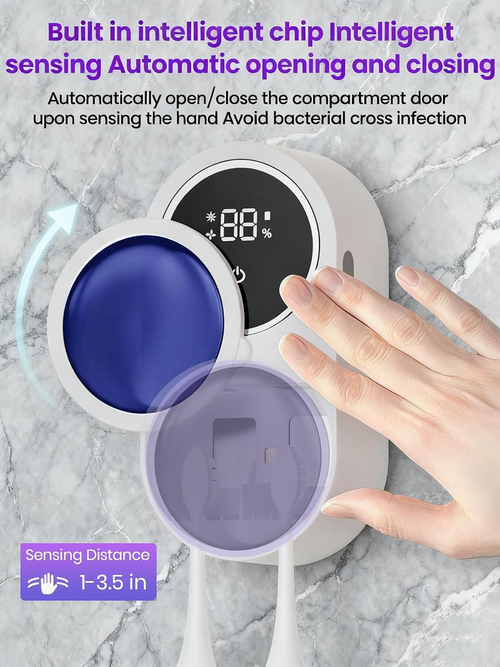 Smart UVC Toothbrush Sterilizer – Automatic Cleaning
