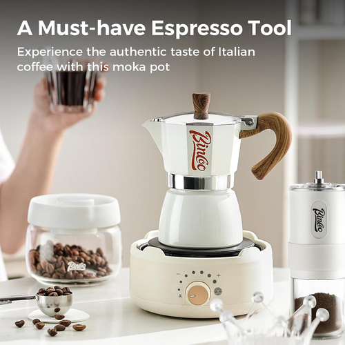 Premium 3-Cup Italian Moka Pot – Stovetop Espresso Maker