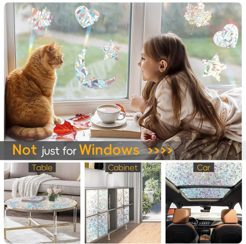 3D Privacy Rainbow Window Film – UV Protection & Style