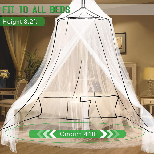 Extra Large Full Coverage Mosquito Net Canopy for King & Queen Beds