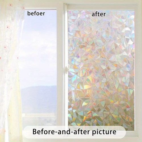 3D Privacy Rainbow Window Film – UV Protection & Style