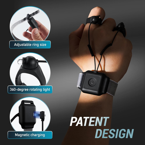 Diamond Ring Flashlight – Hands-Free 360° LED Light for Work, Repair & Outdoor Use