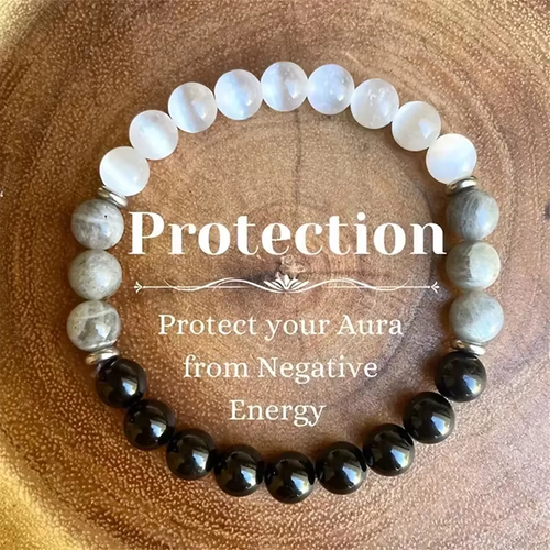 4PCS Energy Stone Bracelets – Wealth, Love & Protection Set