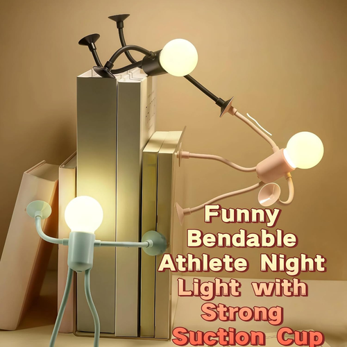 Creative Stick Figure Suction Night Light – Fun & Flexible Warm Lamp