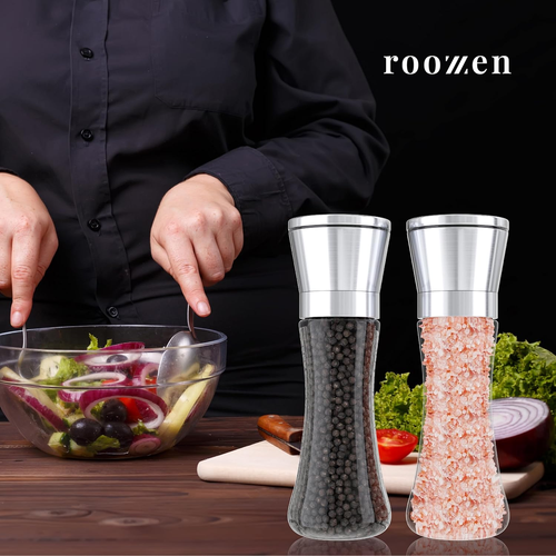 Stainless Steel Salt & Pepper Grinder Set (2-Pack)
