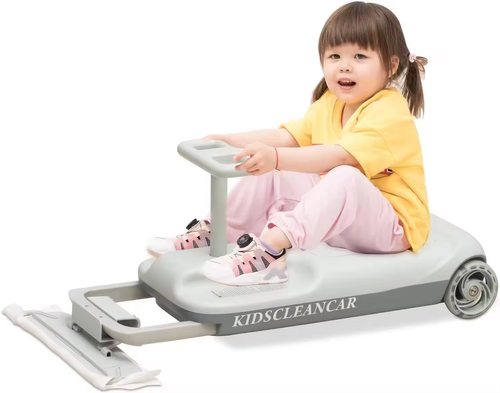Kidscleancar 3-in-1 Ride-On Cleaning Car with Storage – Ride, Clean & Play