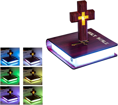 Magnetic Floating Cross Bible Night Light