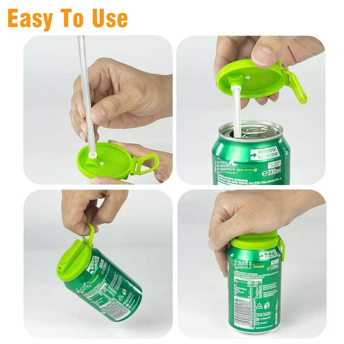 Leak-Proof Can Lid & Handle Set – Easy Grip for 12oz Cans