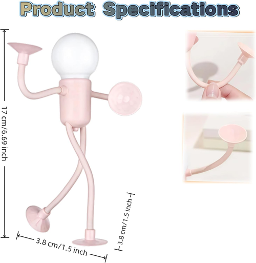 Creative Stick Figure Suction Night Light – Fun & Flexible Warm Lamp