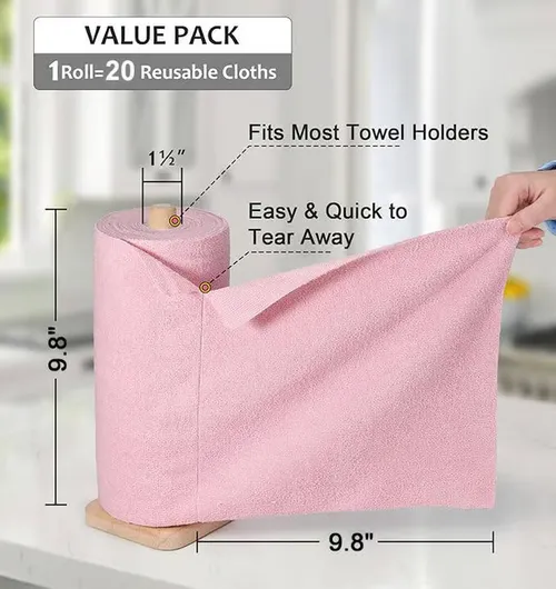 Reusable Microfiber Paper Towels Roll – Clean More, Spend Less