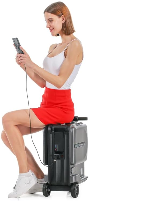 Smart Rideable Electric Suitcase – 20 inches Powered Travel Luggage Scooter