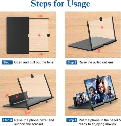 2PCS 12-Inch HD Phone Screen Magnifier – Turn Your Smartphone Into a Mini TV