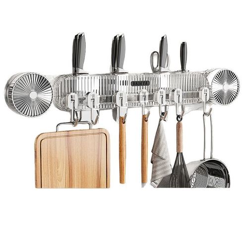 Heavy-Duty Suction Wall Rack with 8 Hooks | No-Drill,Storage Solution