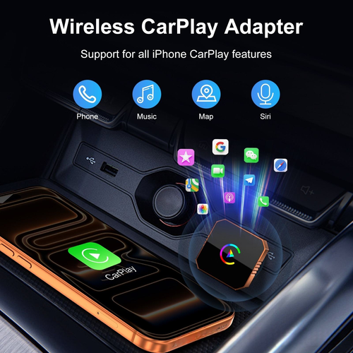 2026 Wireless CarPlay & Android Auto Adapter – Plug & Play Smart Driving