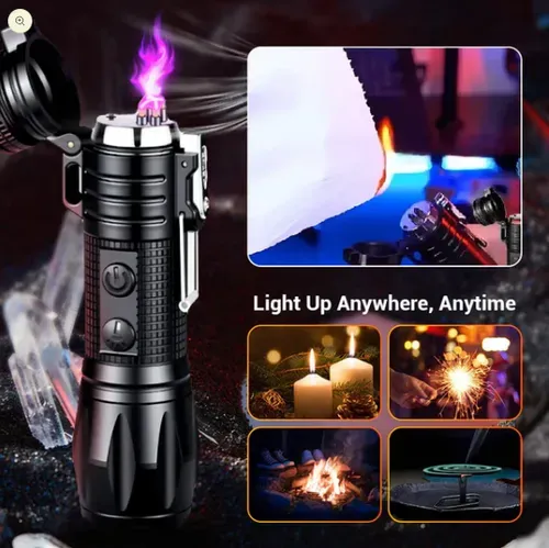4-in-1 Outdoor Safety Flashlight — Rechargeable & Multi-Use