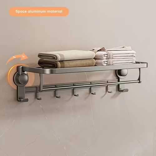 Musurjoy Modern Chrome Wall Mount Towel Rack