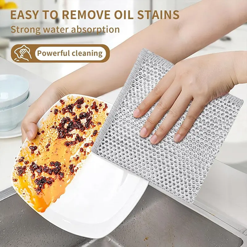 12 PCS Double-Layer Steel Wire Cleaning Cloth – Powerful & Scratch-Free