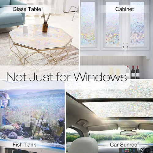 3D Privacy Rainbow Window Film – UV Protection & Style