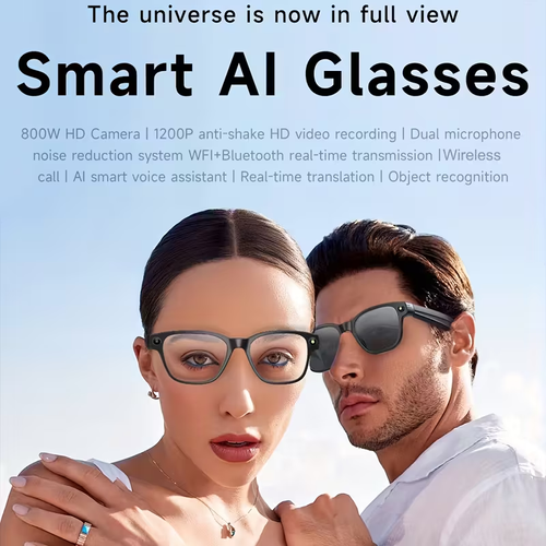 Smart AI Camera Glasses – HD Recording, Bluetooth Call & Real-Time Translation