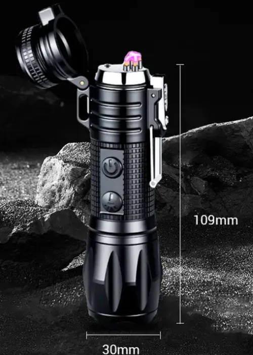 4-in-1 Outdoor Safety Flashlight — Rechargeable & Multi-Use