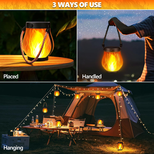 Upgraded Solar Dancing Flame Lantern – Waterproof Outdoor Light 🔥🌙