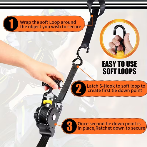 Retractable Ratchet Strap – One-Click Secure Strong & Smart Cargo Tie-Down