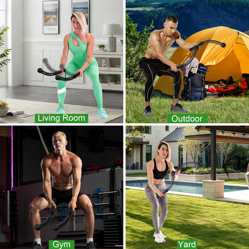 2Pieces Cordless Battle Rope – Full Body Workout Anywhere