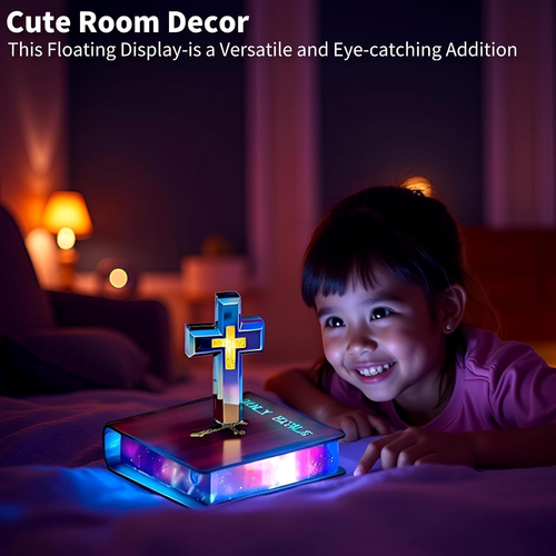 Magnetic Floating Cross Bible Night Light