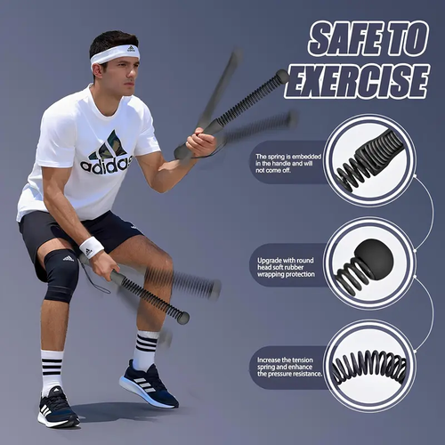 2Pieces Cordless Battle Rope – Full Body Workout Anywhere