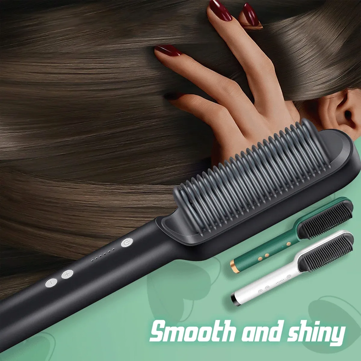 💥LAST DAY 49% OFF -2025 New Smart Anti-Scald Hair Straightening Comb – Smooth Hair in One Pass