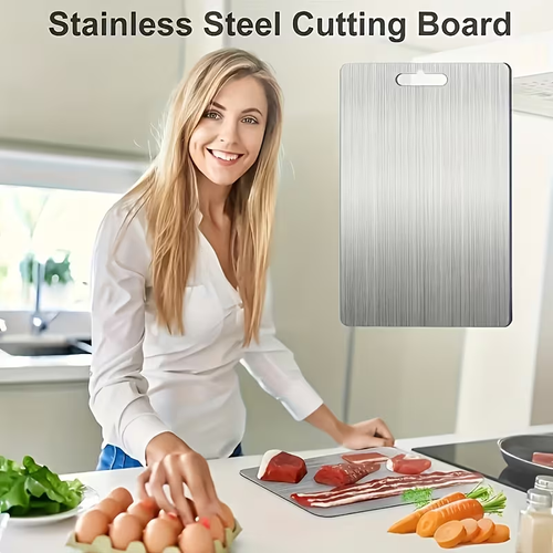 Premium Titanium-Steel Double-Sided Cutting Board