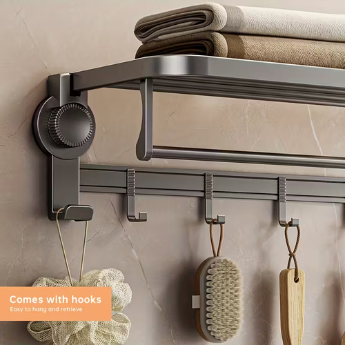 Musurjoy Modern Chrome Wall Mount Towel Rack