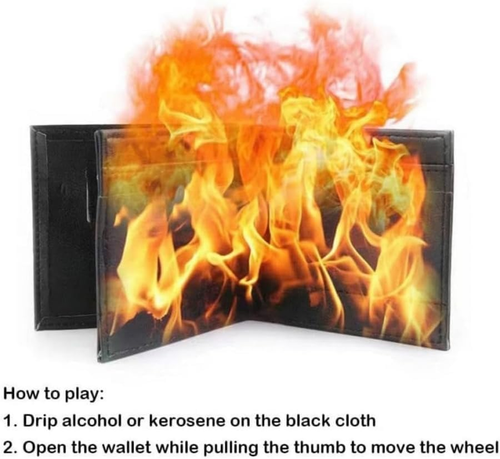 Magic Fire Wallet – Real Flame Performance Trick Prop