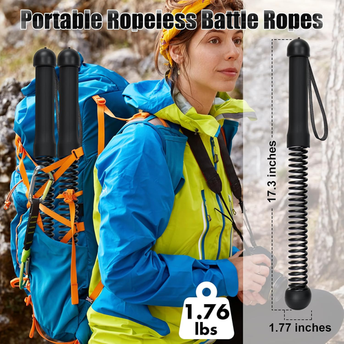2Pieces Cordless Battle Rope – Full Body Workout Anywhere