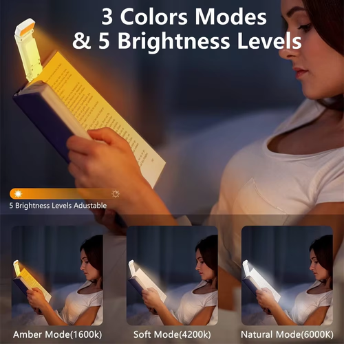 USB Rechargeable Foldable Reading Light Bookmark  LED